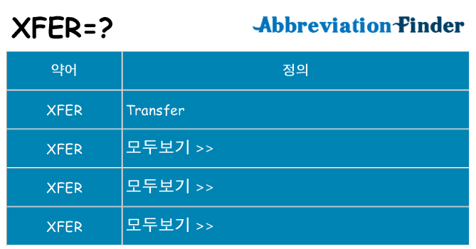 xfer 대 한 무엇을 서가