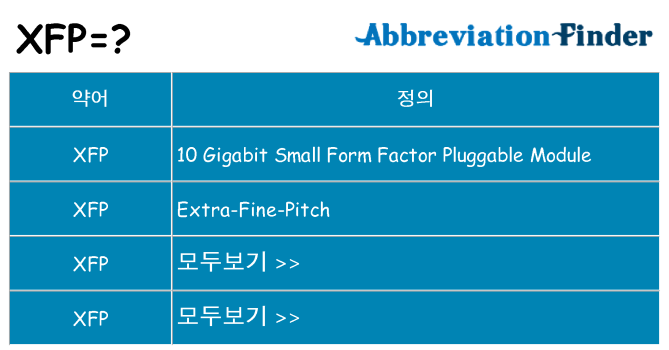 xfp 대 한 무엇을 서가