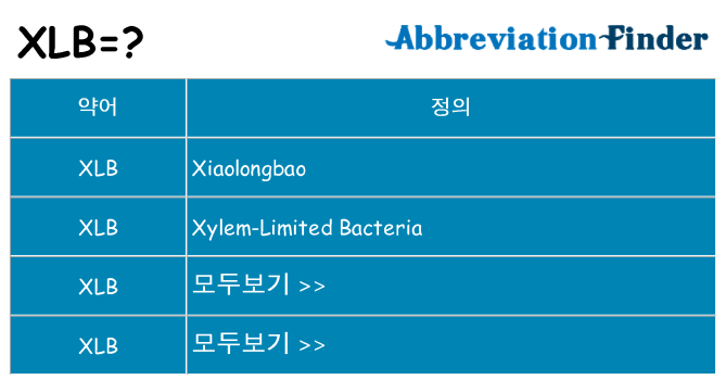 xlb 대 한 무엇을 서가