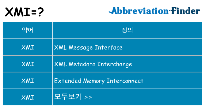 xmi 대 한 무엇을 서가