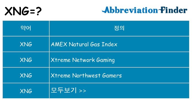 xng 대 한 무엇을 서가