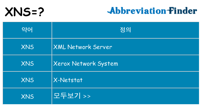 xns 대 한 무엇을 서가