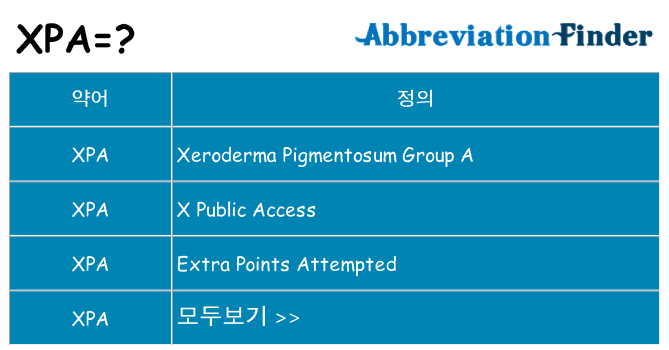 xpa 대 한 무엇을 서가