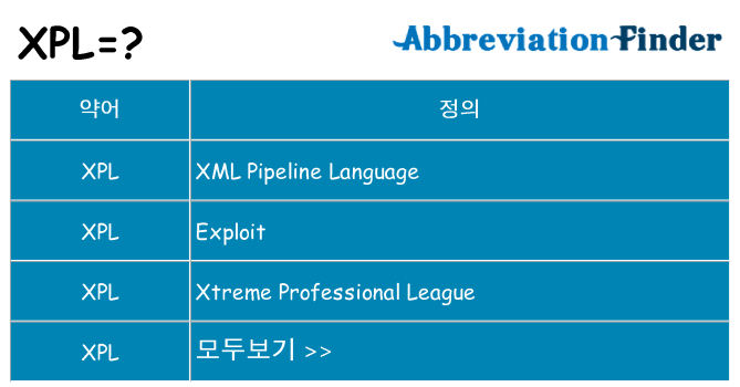 xpl 대 한 무엇을 서가