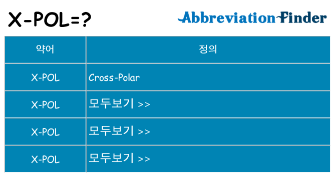 x-pol 대 한 무엇을 서가