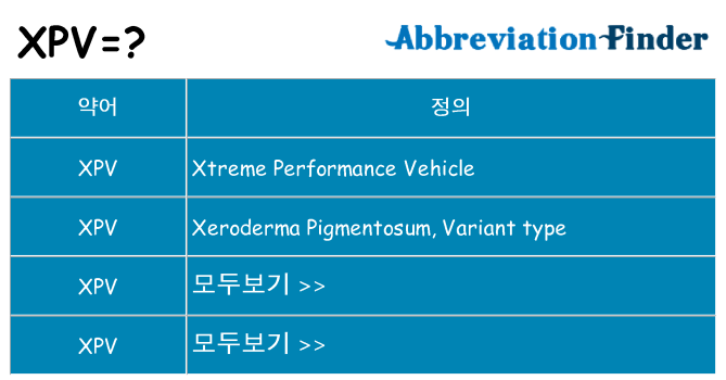 xpv 대 한 무엇을 서가