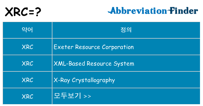 xrc 대 한 무엇을 서가