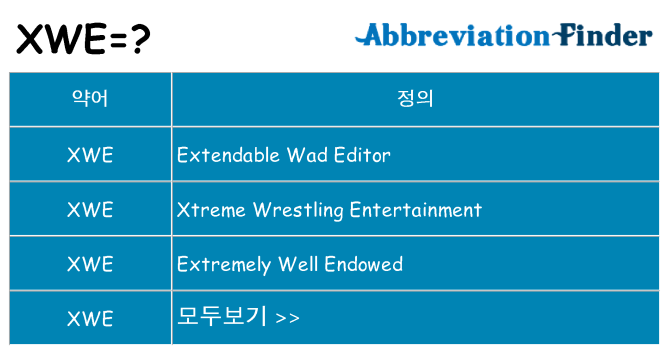 xwe 대 한 무엇을 서가