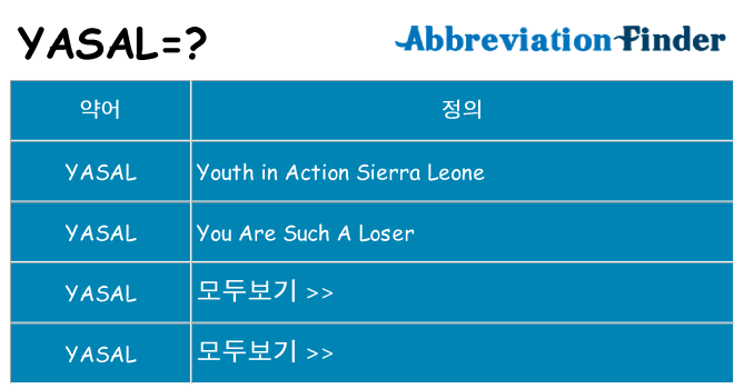 yasal 대 한 무엇을 서가