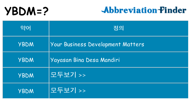 ybdm 대 한 무엇을 서가