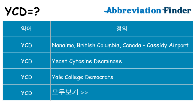 ycd 대 한 무엇을 서가
