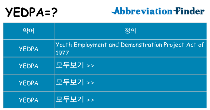 yedpa 대 한 무엇을 서가