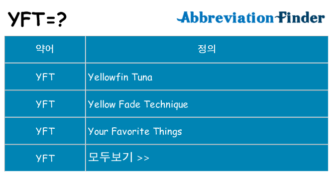 yft 대 한 무엇을 서가