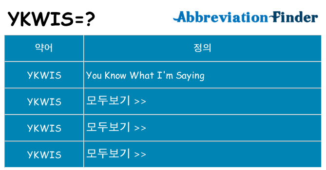 ykwis 대 한 무엇을 서가