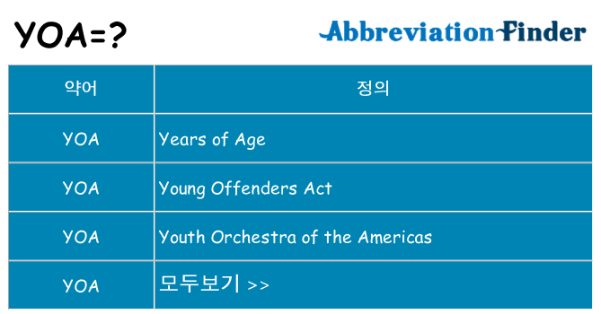 yoa 대 한 무엇을 서가