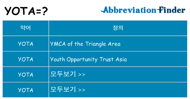yota 대 한 무엇을 서가