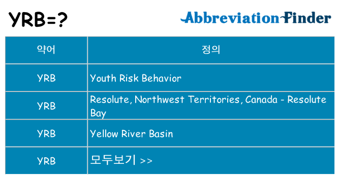 yrb 대 한 무엇을 서가