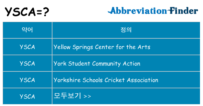 ysca 대 한 무엇을 서가