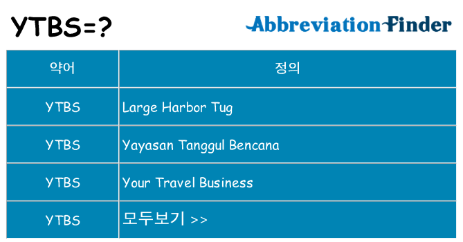ytbs 대 한 무엇을 서가