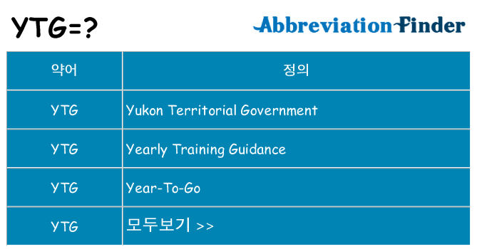 ytg 대 한 무엇을 서가