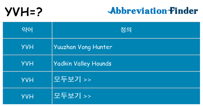 yvh 대 한 무엇을 서가