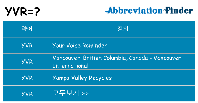 yvr 대 한 무엇을 서가