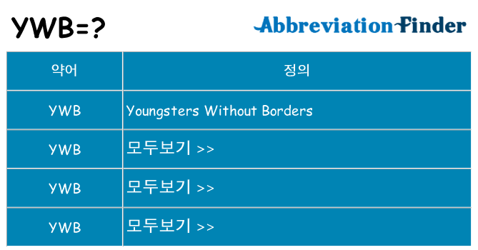 ywb 대 한 무엇을 서가