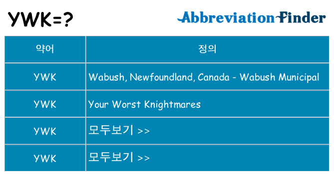 ywk 대 한 무엇을 서가