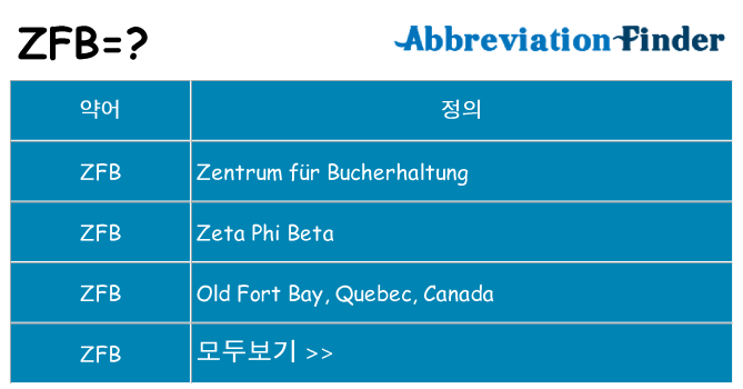 zfb 대 한 무엇을 서가
