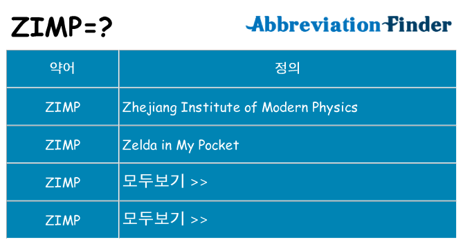 zimp 대 한 무엇을 서가