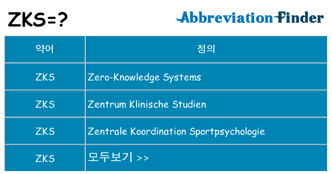 zks 대 한 무엇을 서가