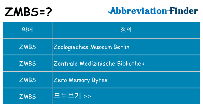 zmbs 대 한 무엇을 서가