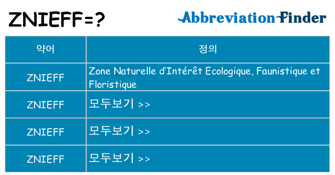 znieff 대 한 무엇을 서가