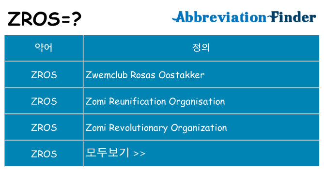 zros 대 한 무엇을 서가