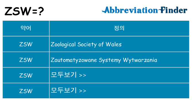 zsw 대 한 무엇을 서가