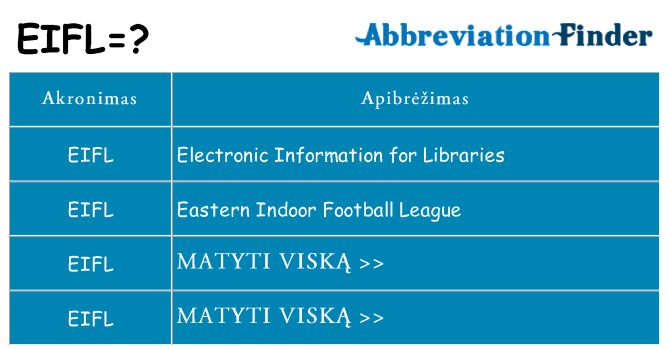 Ką eifl stovėti