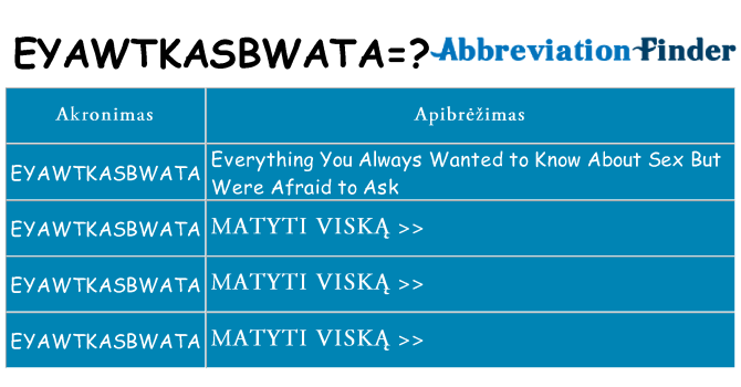 Ką eyawtkasbwata stovėti