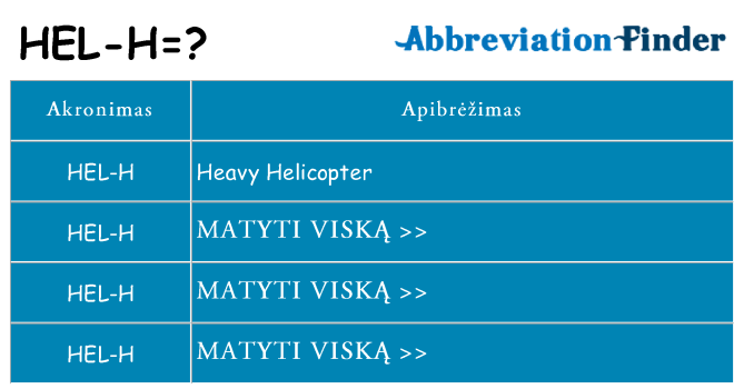 Ką hel-h stovėti