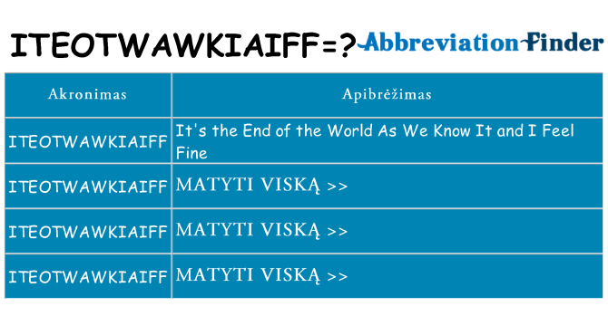 Ką iteotwawkiaiff stovėti