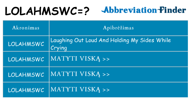 Ką lolahmswc stovėti