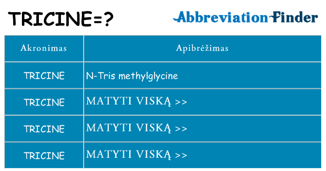 Ką tricine stovėti