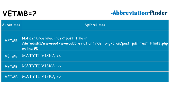 Ką vetmb stovėti