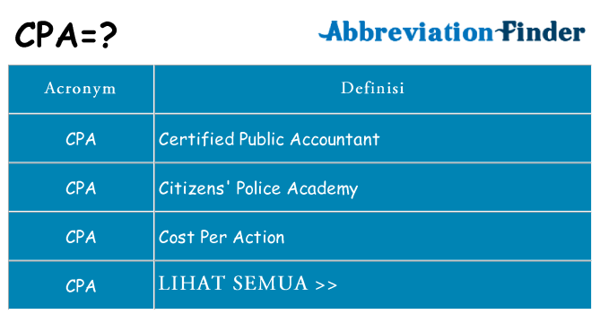 Apa yang tidak cpa berdiri untuk