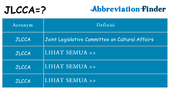 Apa yang tidak jlcca berdiri untuk