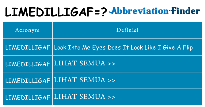 Apa yang tidak limedilligaf berdiri untuk