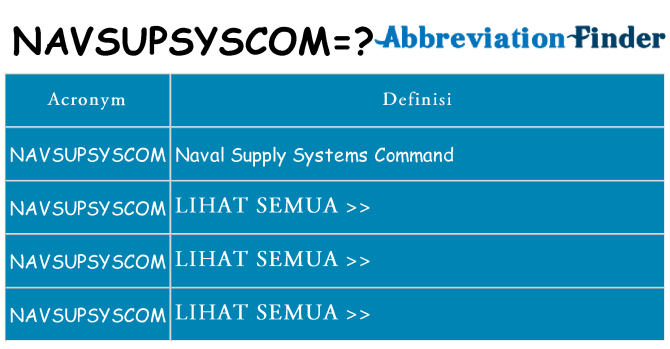 Apa yang tidak navsupsyscom berdiri untuk