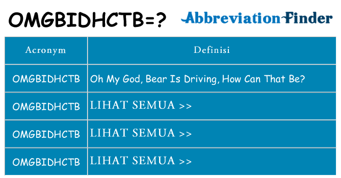 Apa yang tidak omgbidhctb berdiri untuk
