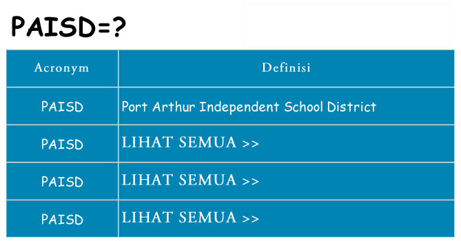 Apa yang tidak paisd berdiri untuk