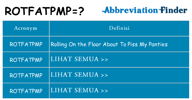 Apa yang tidak rotfatpmp berdiri untuk