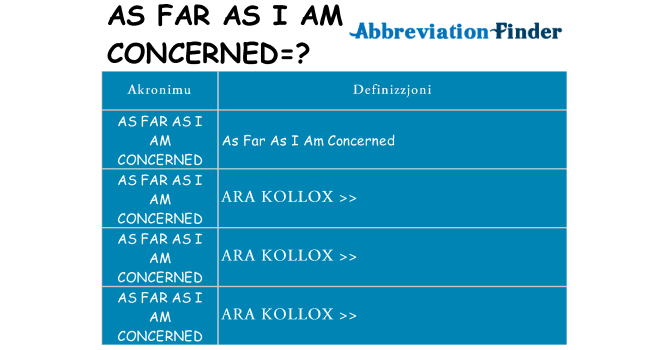 Dak ma as-far-as-i-am-concerned joqgħod għal